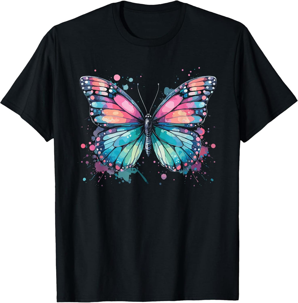 Butterfly Watercolor Design – Boho Aesthetic Art T-Shirt