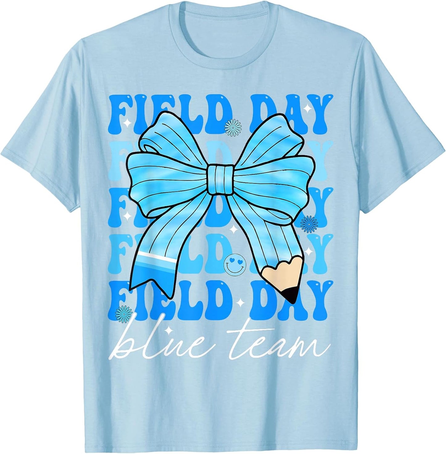 Field Day Teacher Student Kids Retro Field Day Blue Team T-Shirt