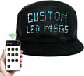 Customizable LED Hat Display Light Up Baseball Cap with Bluetooth, DIY Programmable LED Scrolling Messages