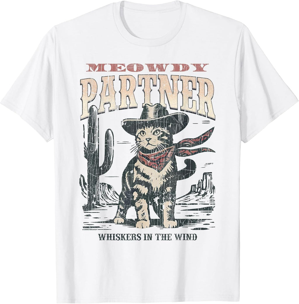 Funny Cowboy Cat Meowdy Partner