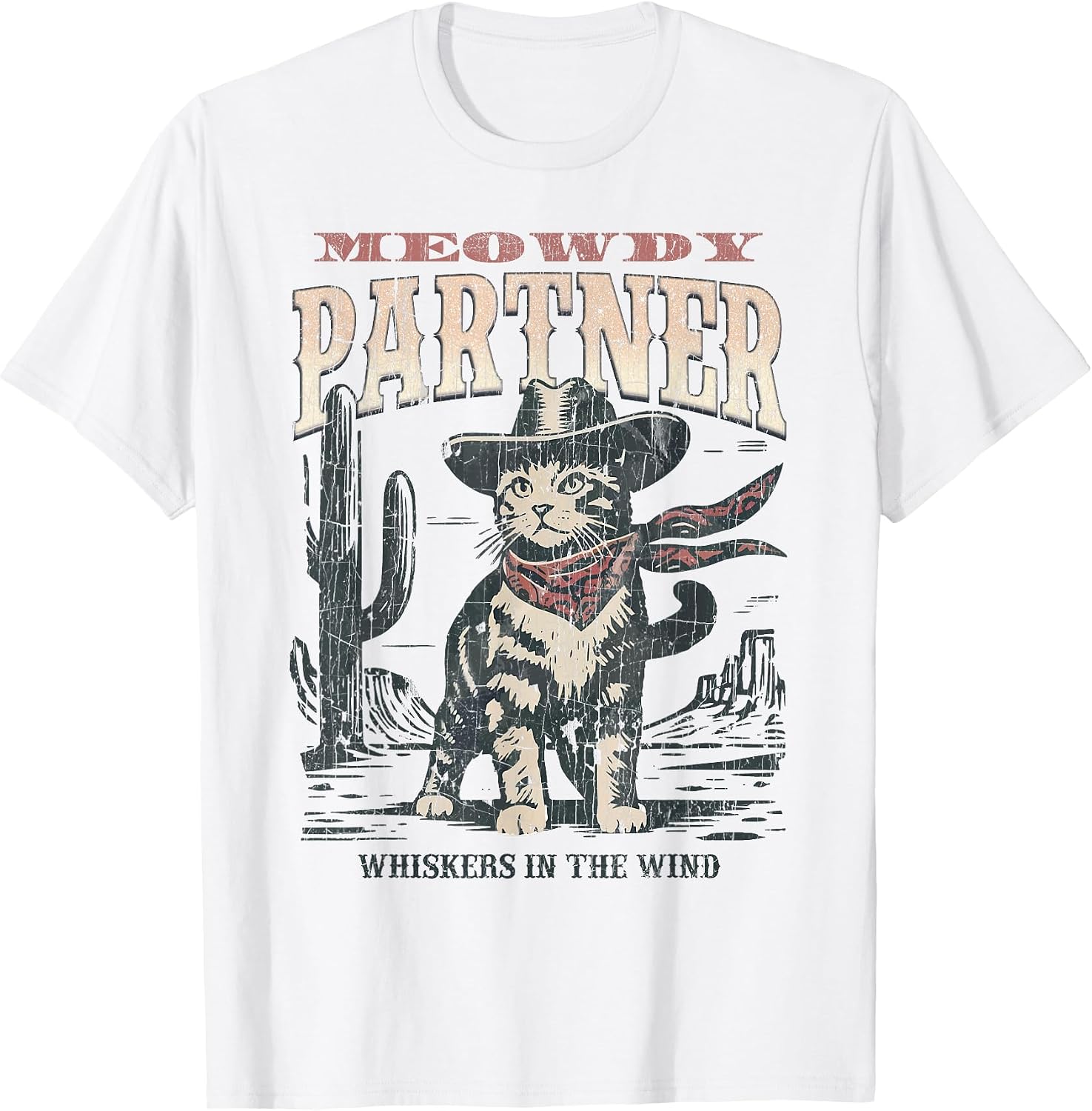 Funny Cowboy Cat Meowdy Partner