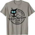 We Do Not Care Club Funny Black Cat Sarcastic Women's WDNC T-Shirt