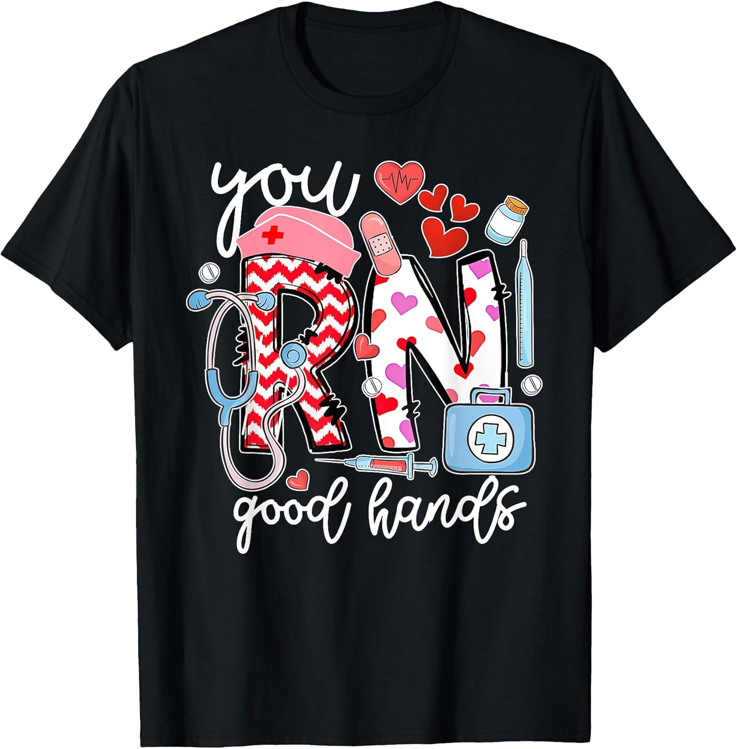 You RN Good Hands Cute Nurse Nursing Student Gradu