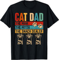 Vintage Cat Dad The Man Myth Snack Dealer Funny Fathers Day T-Shirt