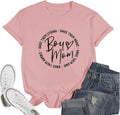 Funny Boy Mom Shirt for Women Cute Mama Shirts Mothers Day Tshirt Aesthetic Letter Graphic Print Tees Casual Tops