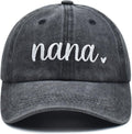 Nana Hat for Women, Nana Gifts for Grandma, Adjustable Embroidered Washed Denim Nana Baseball Cap