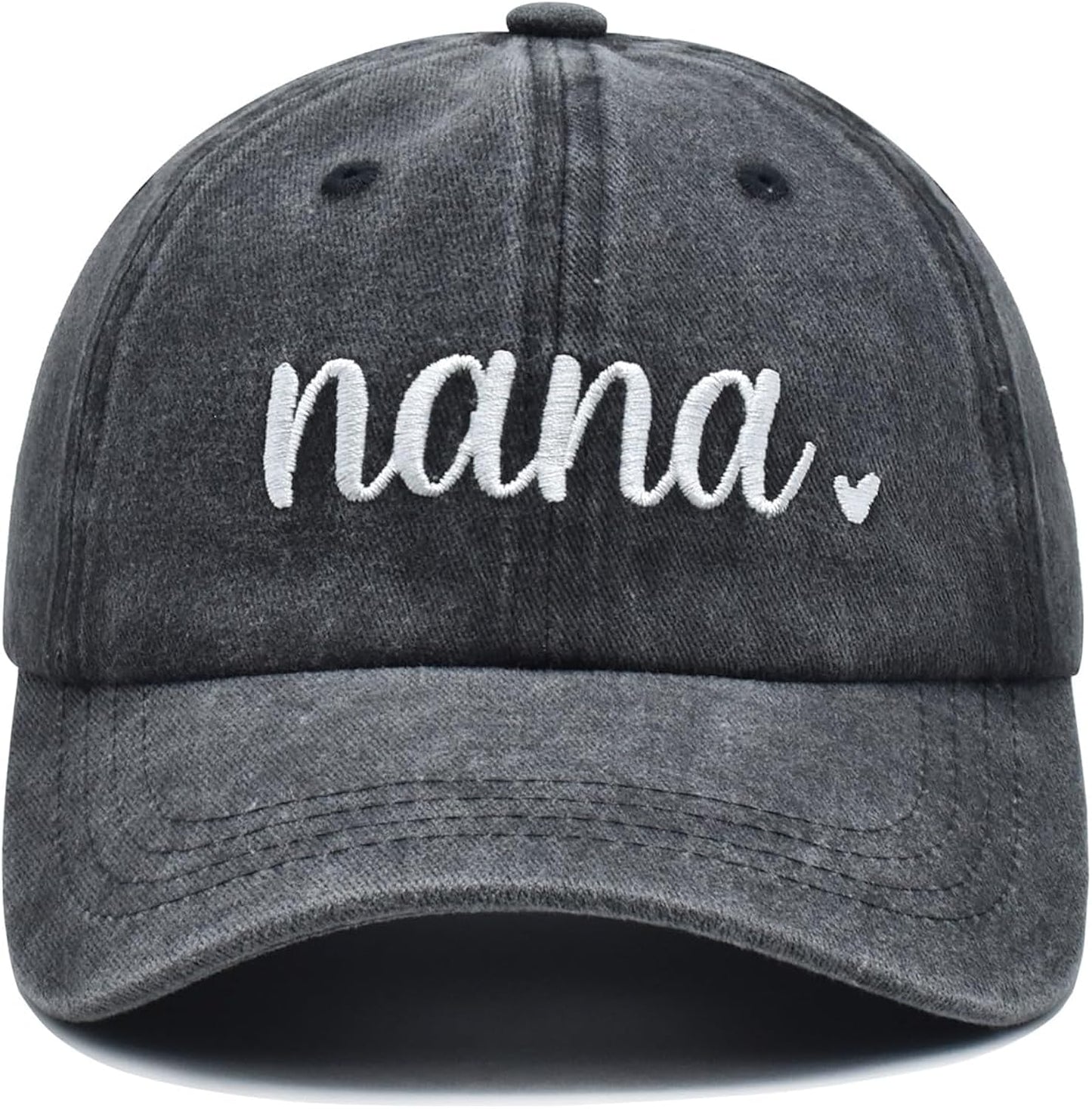 Nana Hat for Women, Nana Gifts for Grandma, Adjustable Embroidered Washed Denim Nana Baseball Cap