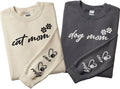 Custom Dog Mom Shirt with Name, Cat Dad Sweatshirt Gifts for Mothers Day, Fathers Day, Birthday, Christmas, Pet Owner & Lover