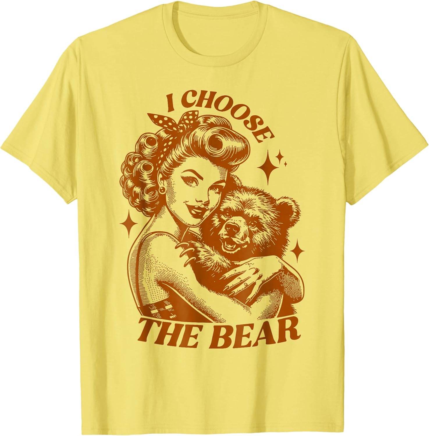 I Choose The Bear Vintage Retro t -shir t