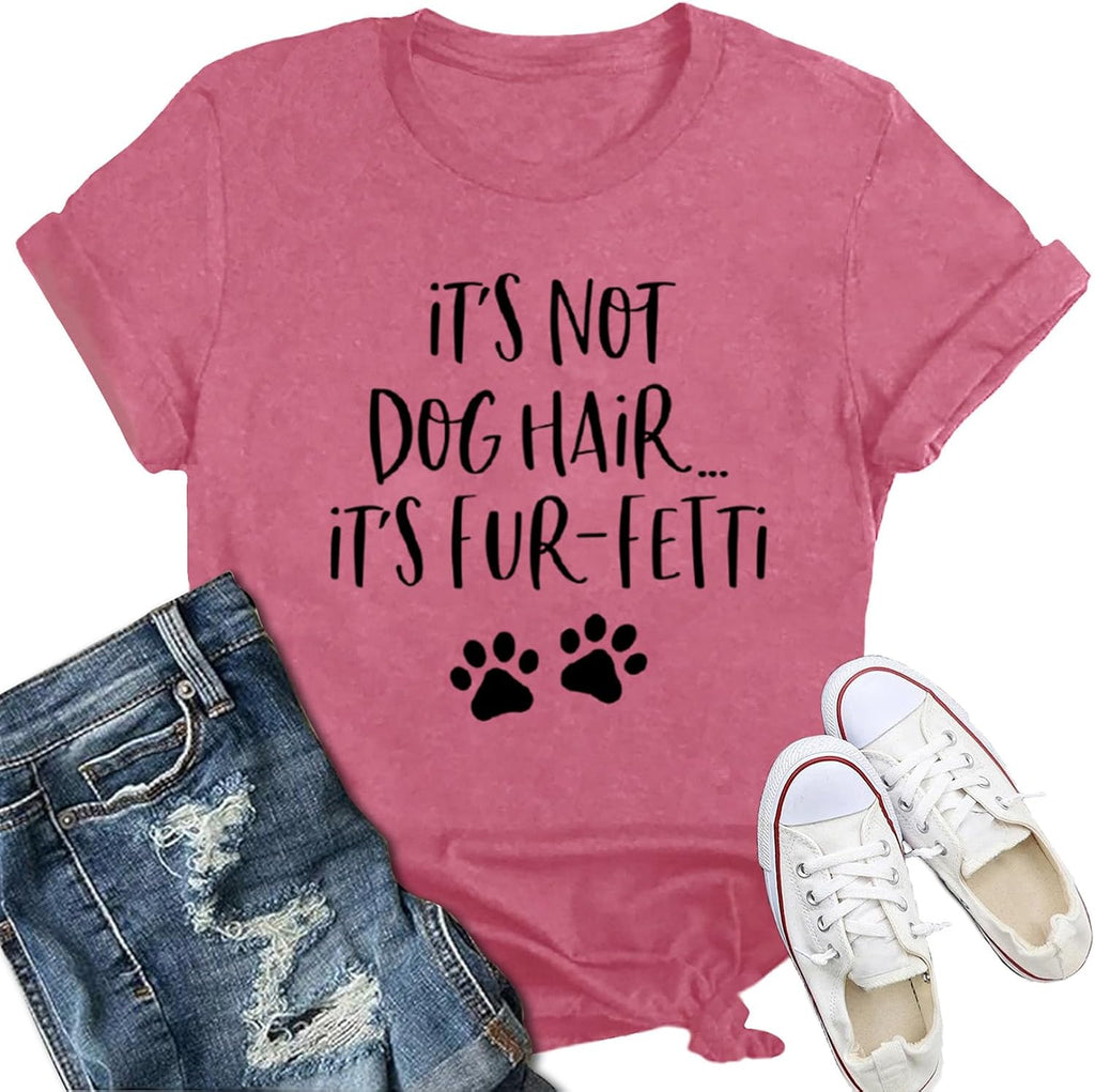 Womens Dog Mom Shirt Puppy Paw Dogs Lover T-Shirt Pet Pup Owner Short Sleeve Tee