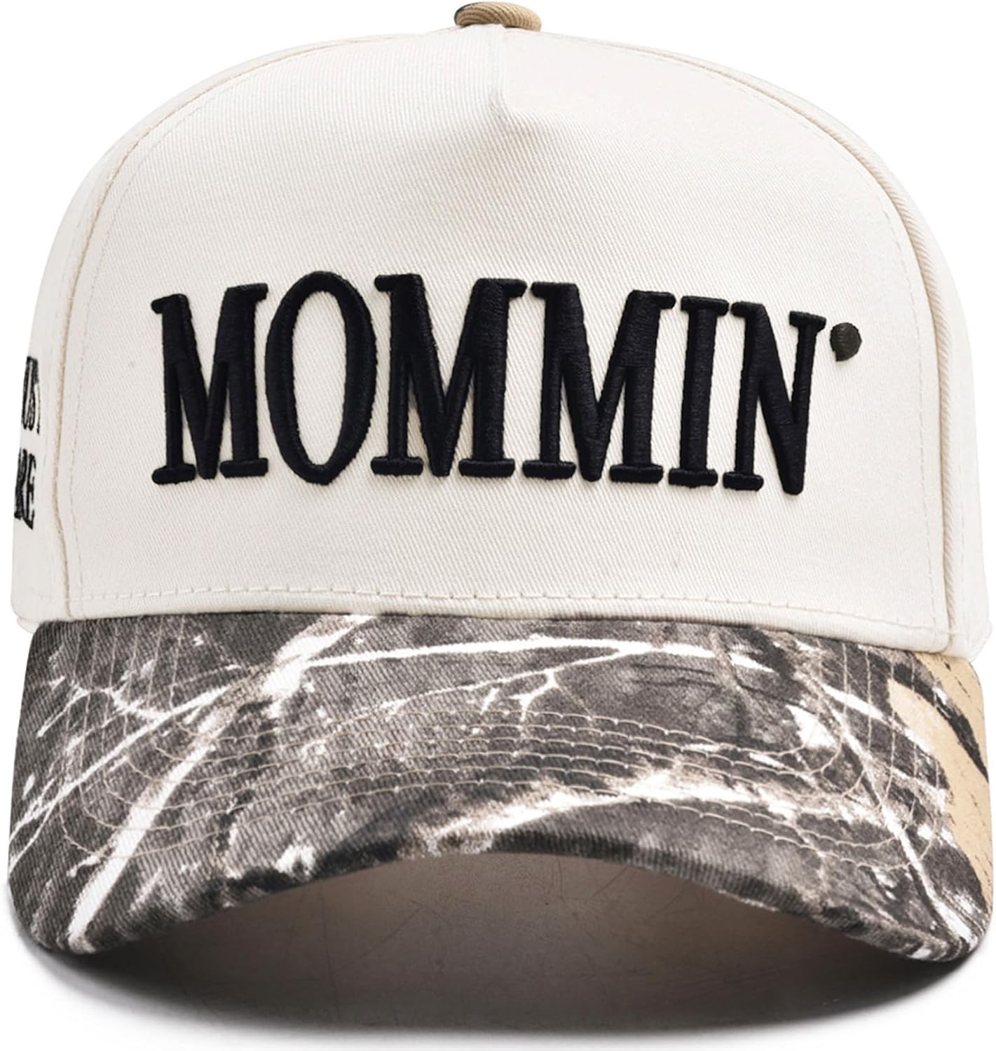 Women’s Mommin Trucker Hat – Vintage Two-Tone Ponytail Baseball Cap, Embroidered Adjustable Hat, Great Gift for Mom & Women