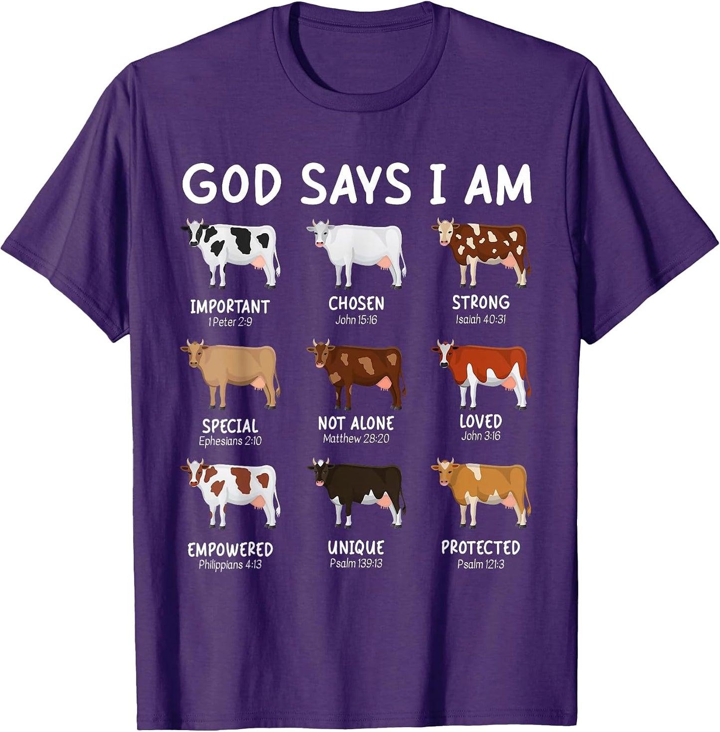 God Says I Am Christian Bible Verse Apparel