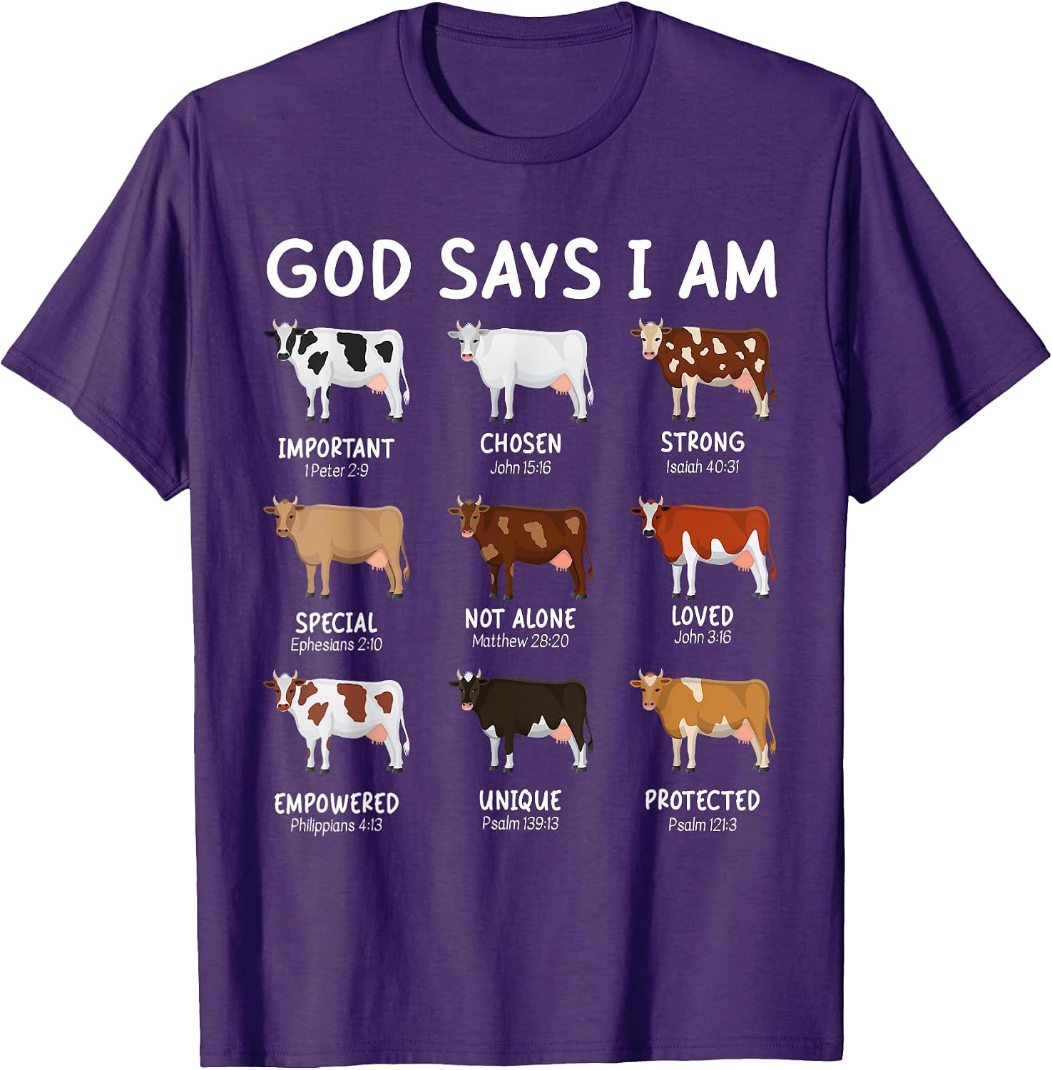 God Says I Am Christian Bible Verse Apparel