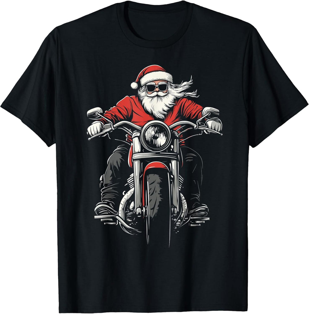 Santa Claus On Motorcycle - Biker Christmas Gifts