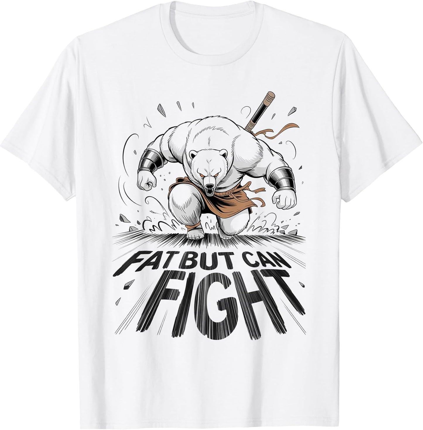 Fat But Can Fight Gym Workout Cardio Gift Tees
