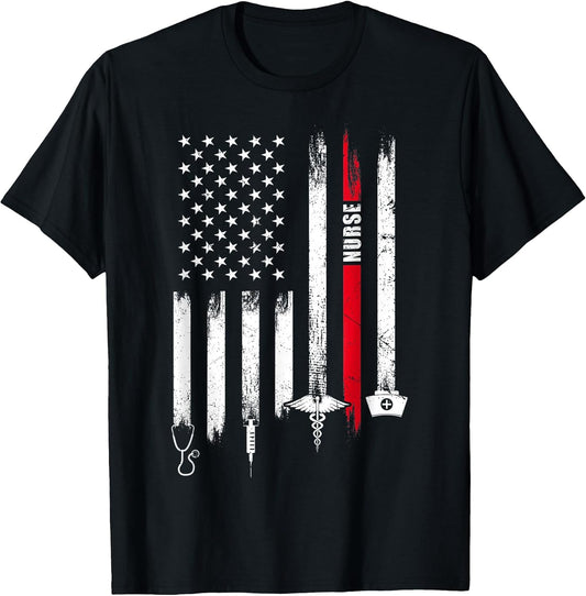 Nurse American Flag Funny Gift