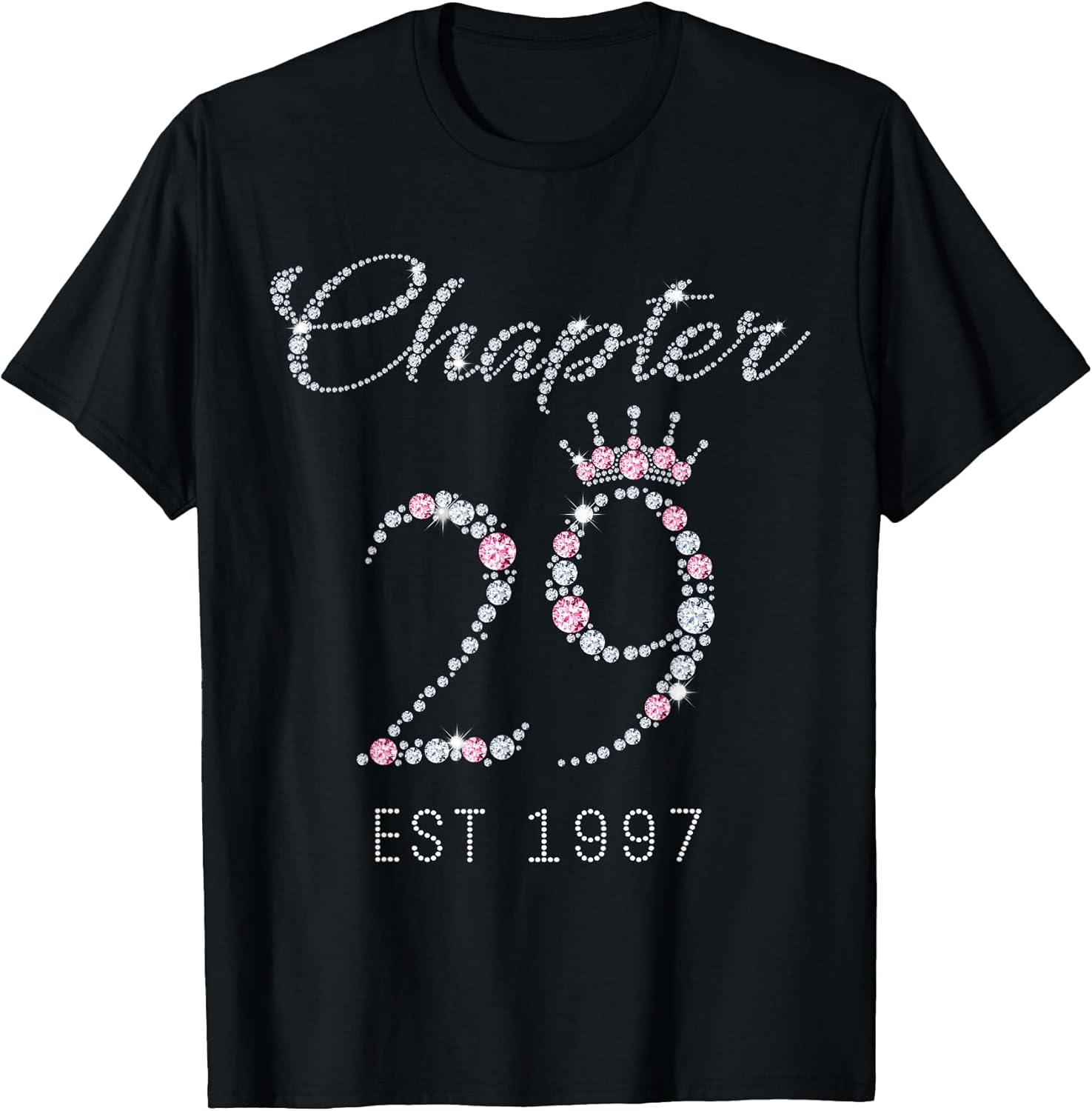 Pink Crown 29th Birthday Tee Gift For Womens