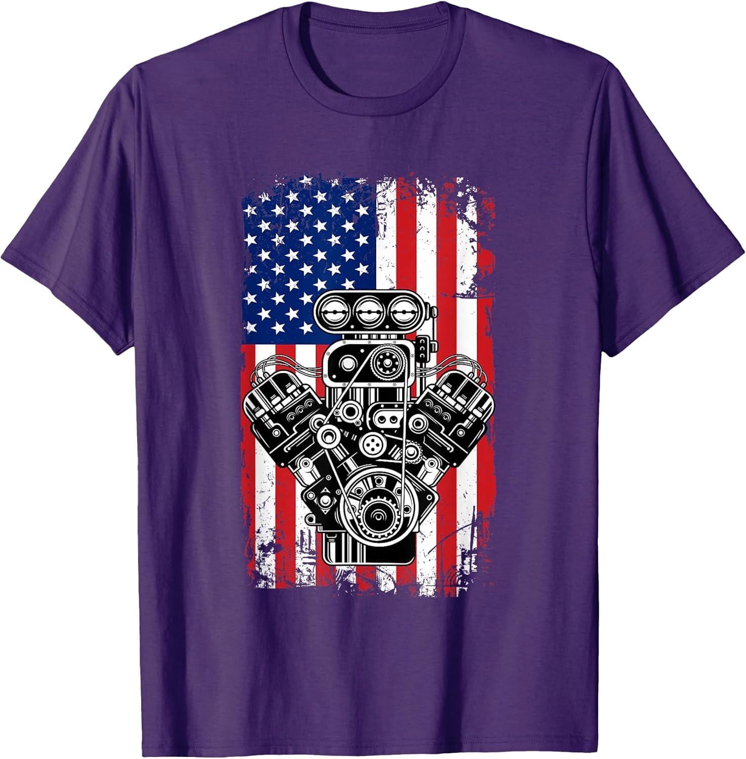 Retro USA Automotive Engine Enthusiast Outfit Men