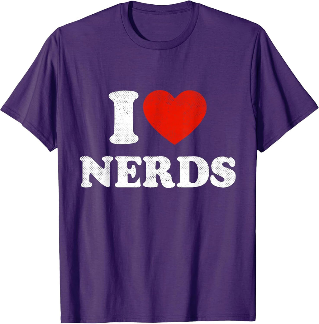 I Love Nerds Gift Women Nerd Tee Girls