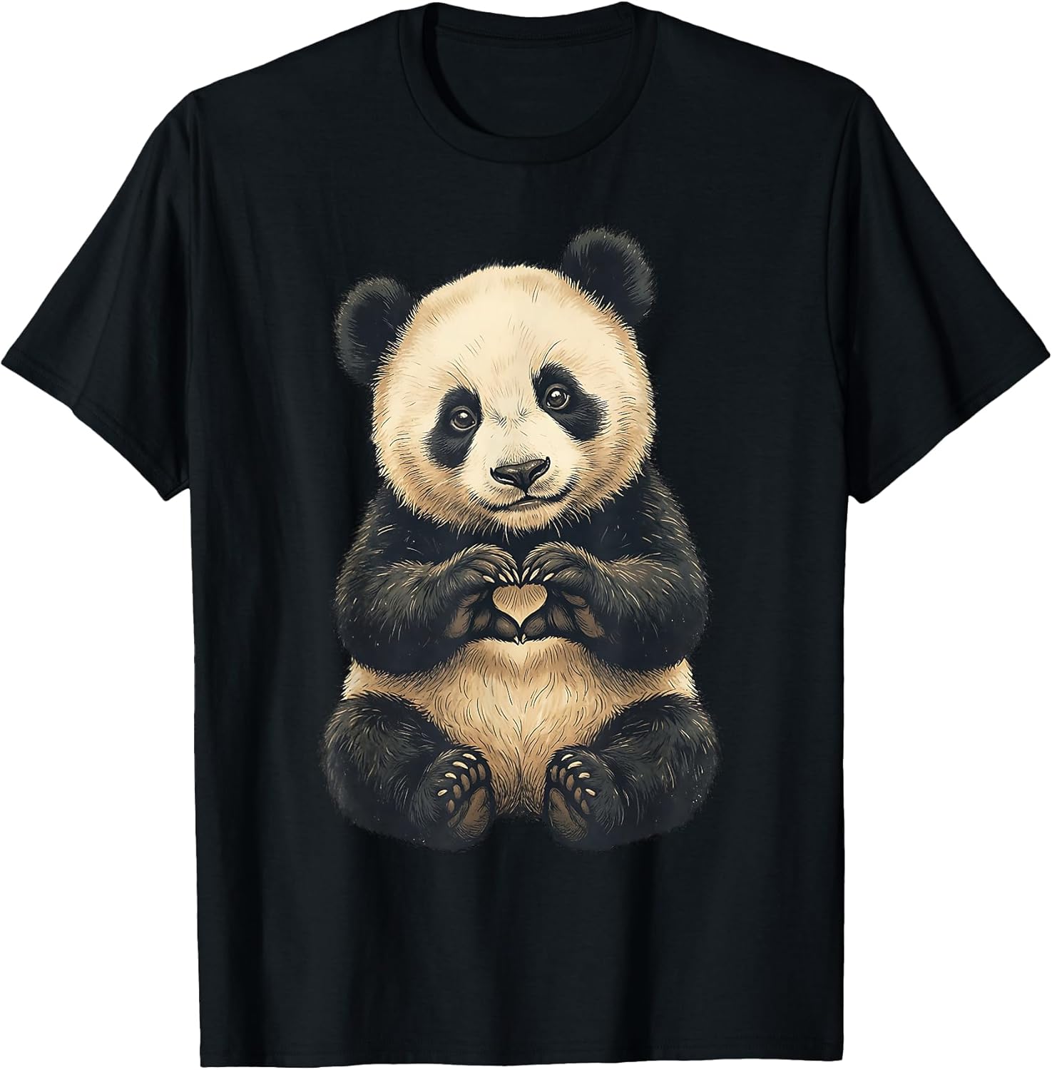 Panda With Heart Symbol Apparel