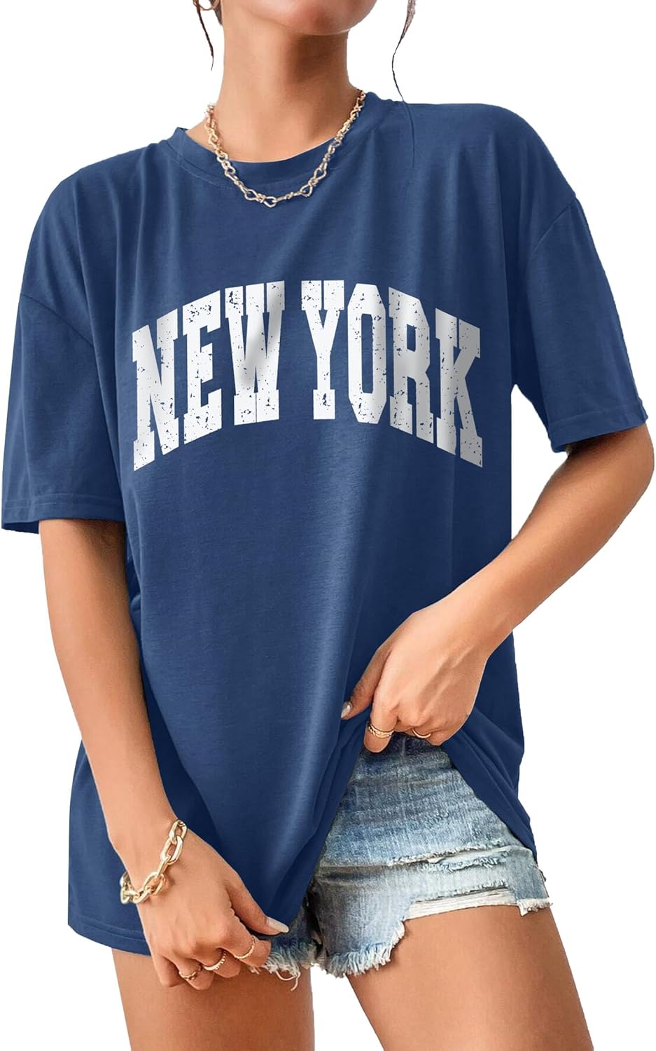 Oversized Graphic Tshirts for Women Casual Loose Fit Short Sleeve Tee