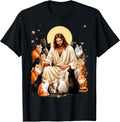 Cats & Jesus Christ Tee Kitty Lover Bible Reader Christian T-Shirt