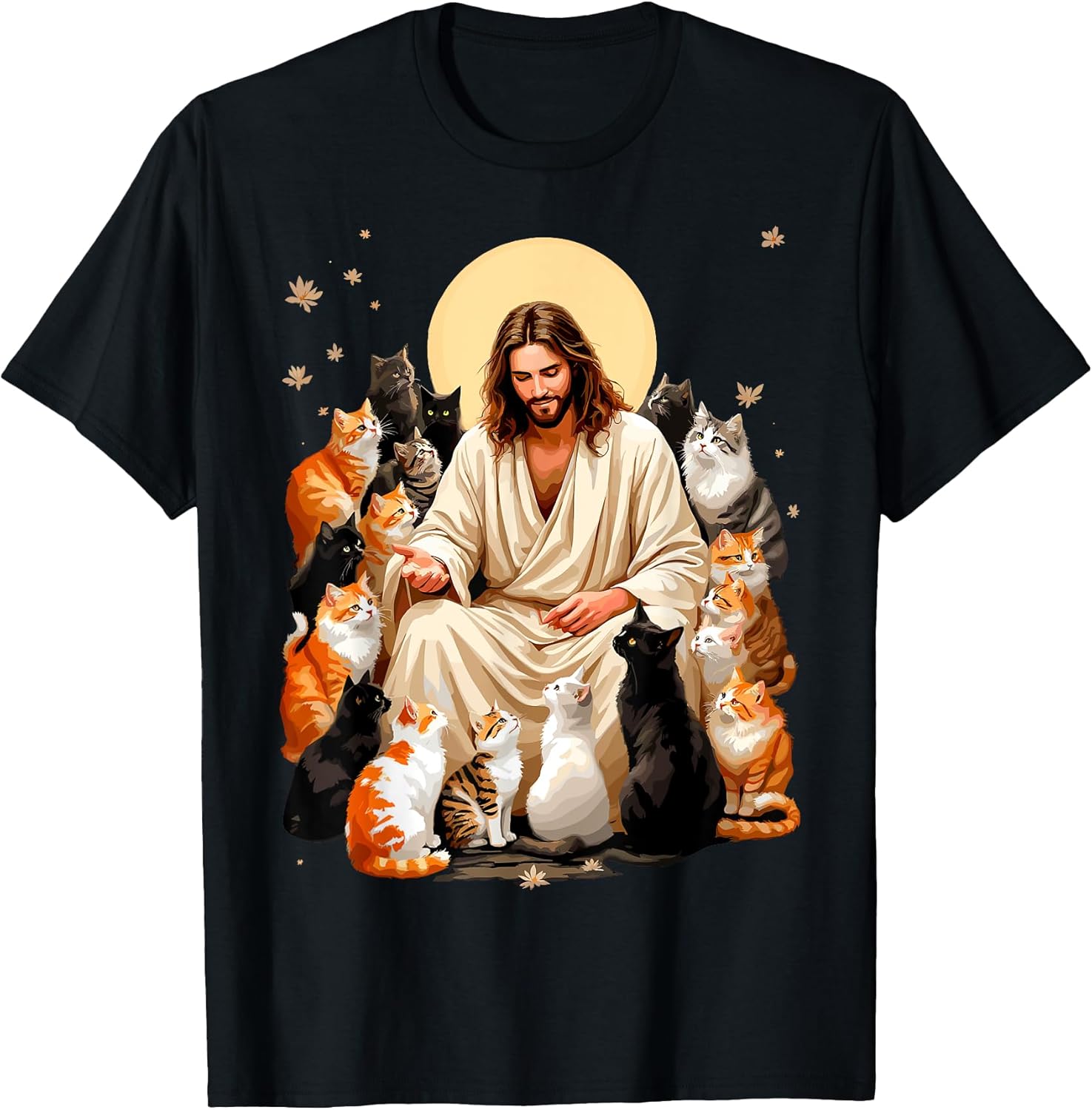 Cats & Jesus Christ Tee Kitty Lover Bible Reader Christian T-Shirt