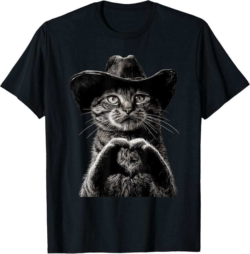 Funny Western Country Cowboy Cat Graphic