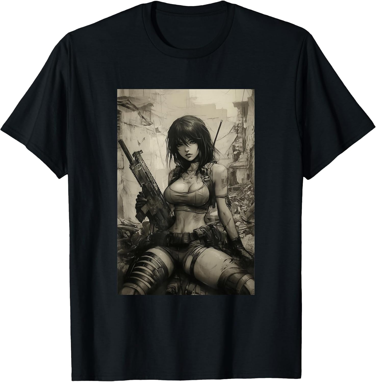 Sexy Anime Girl Dystopia Merch for Men Manga Art