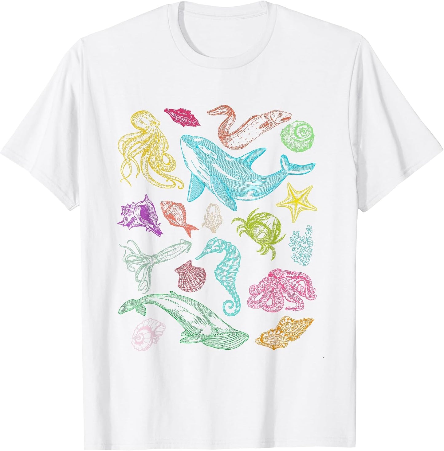 Ocean Wildlife Shark Turtle Octopus Fish Animal