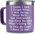 Birthday Gifts for Women - I Came I Saw I Forgot Coffee Mug 14oz - Gag Gifts Funny Sarcastic Old People Women Mom Grandma Elderly Senior Citizen 65th Birthday Gifts, 75th, 40th, 50th, 60th