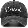 Women's Embroidered Dad Hat, Adjustable Vintage Washed Cotton Baseball Cap for Men