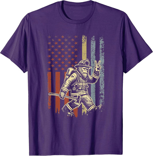 Funny Bigfoot Firefighter Sasquatch Design
