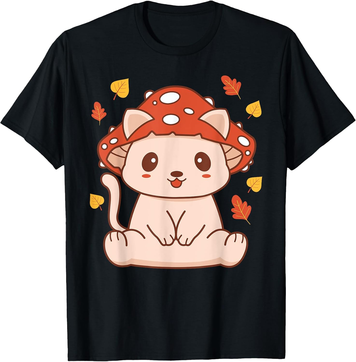 Cute Kawaii Toadstool Mushroom Cat