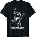 Raccoon Rock Music Band Guitar Men Women Kids Funny Raccoon T-Shirt