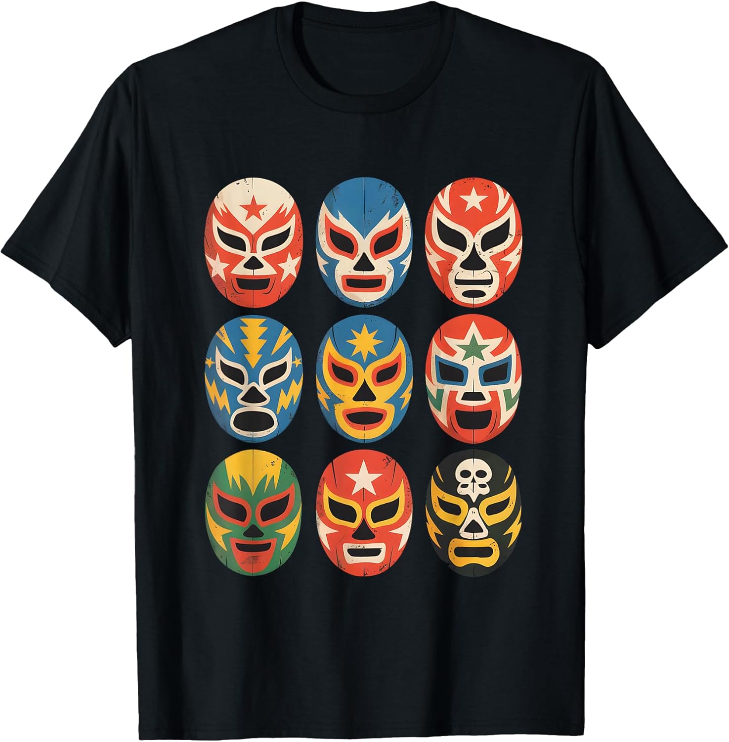 Lucha Libre Wrestling Masks Funny Mexican Wrestler Fan T-Shirt