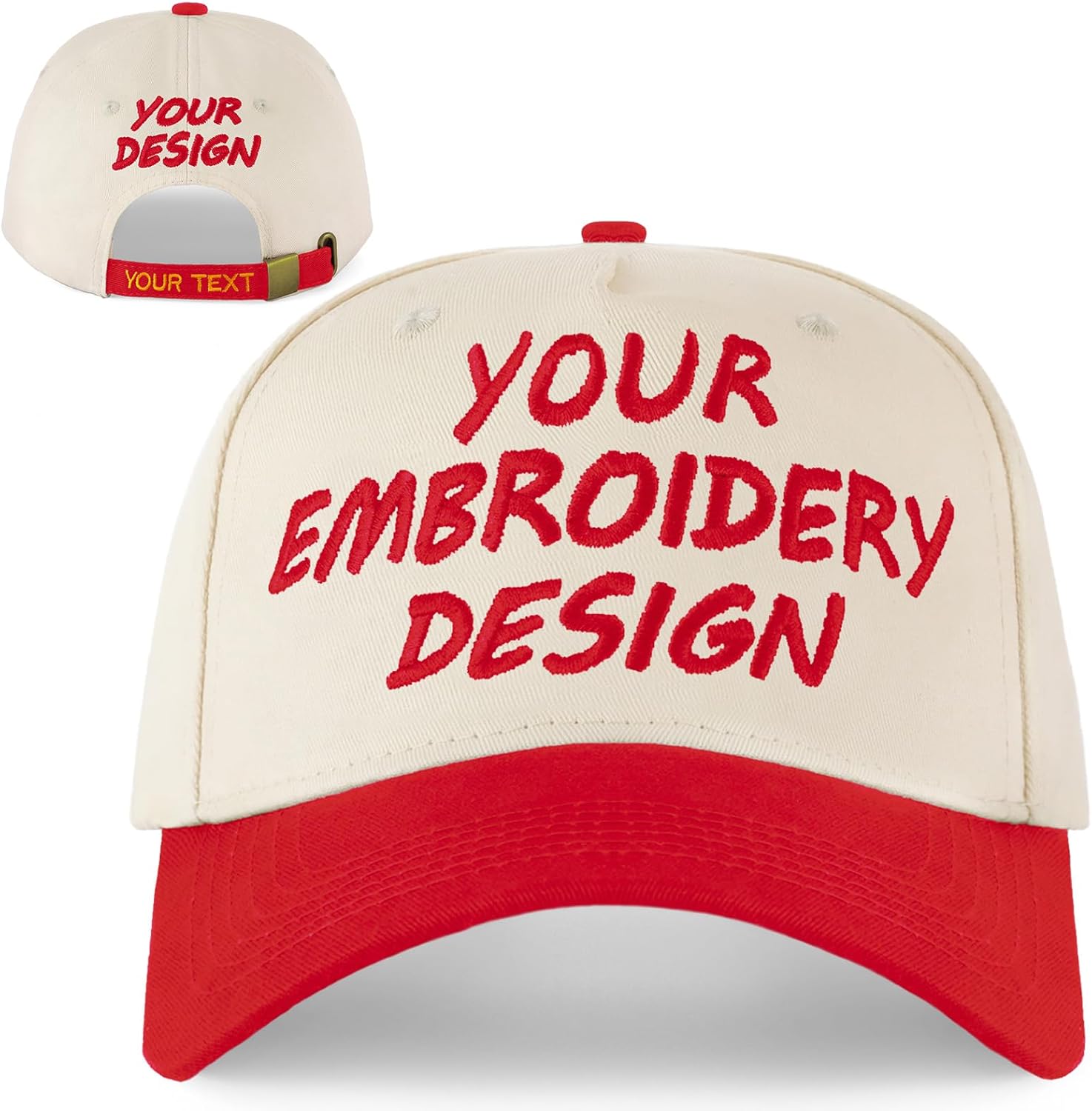 Embroidered Custom Hats, Low Profile Baseball Cap for Men, Cotton Dad Hat, Personalize Logo Text Cap