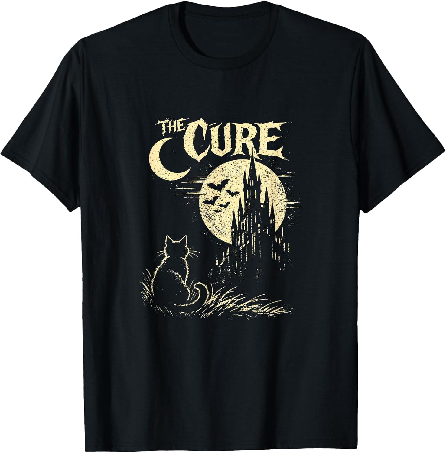 Vintage The Cure Cat Gothic Cat Lover Men Women Kids T-Shirt
