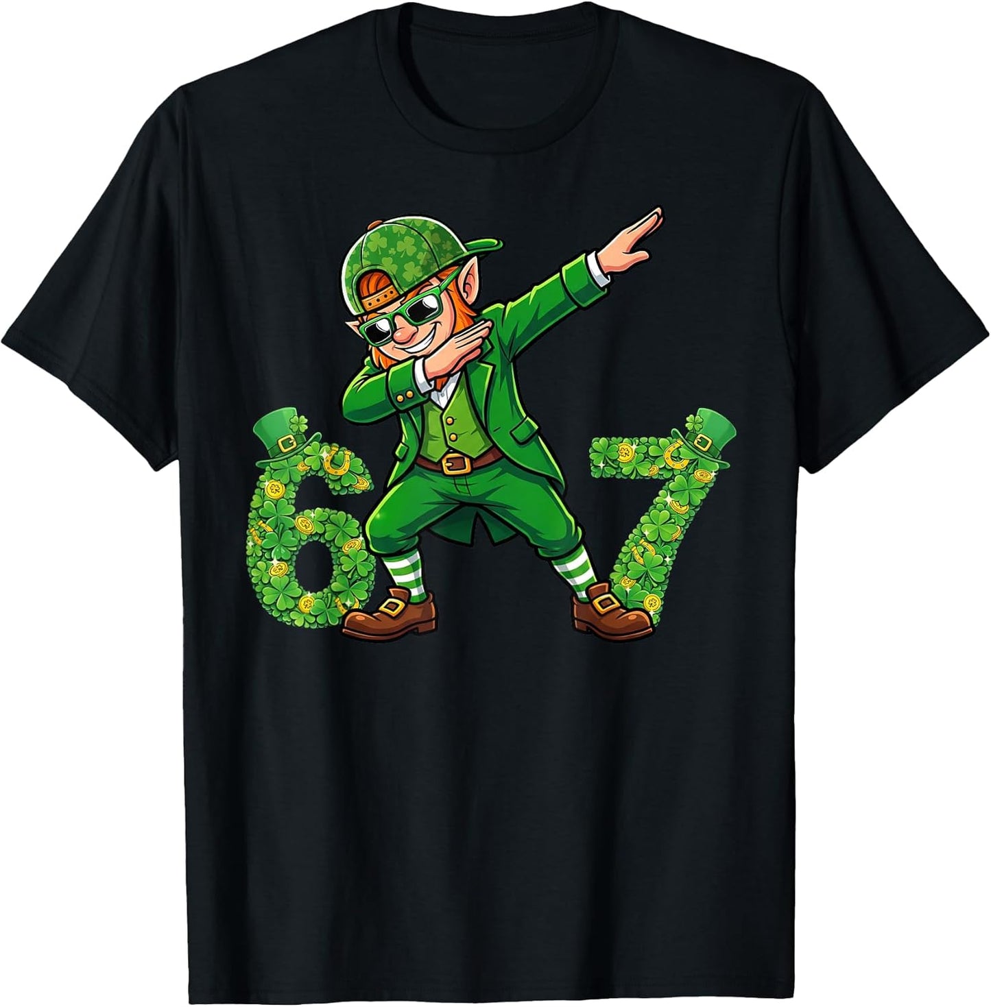 Six Seven Lucky Vibes Shamrock St Patricks Day Boy