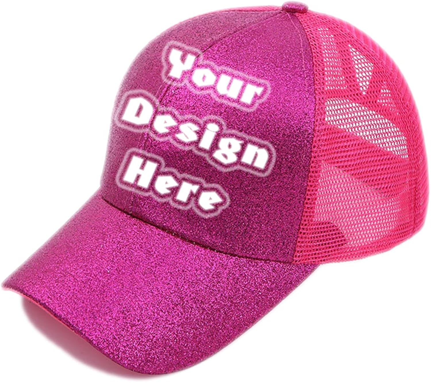 Unisex Custom Baseball Caps Personalized Glitter Trucker Hats Best Mom Ever Gifts Summer Hat Sunshine Add Text or Image Here
