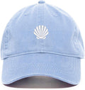 Seashell Embroidered Baseball Cap Cotton Adjustable Dad Hat
