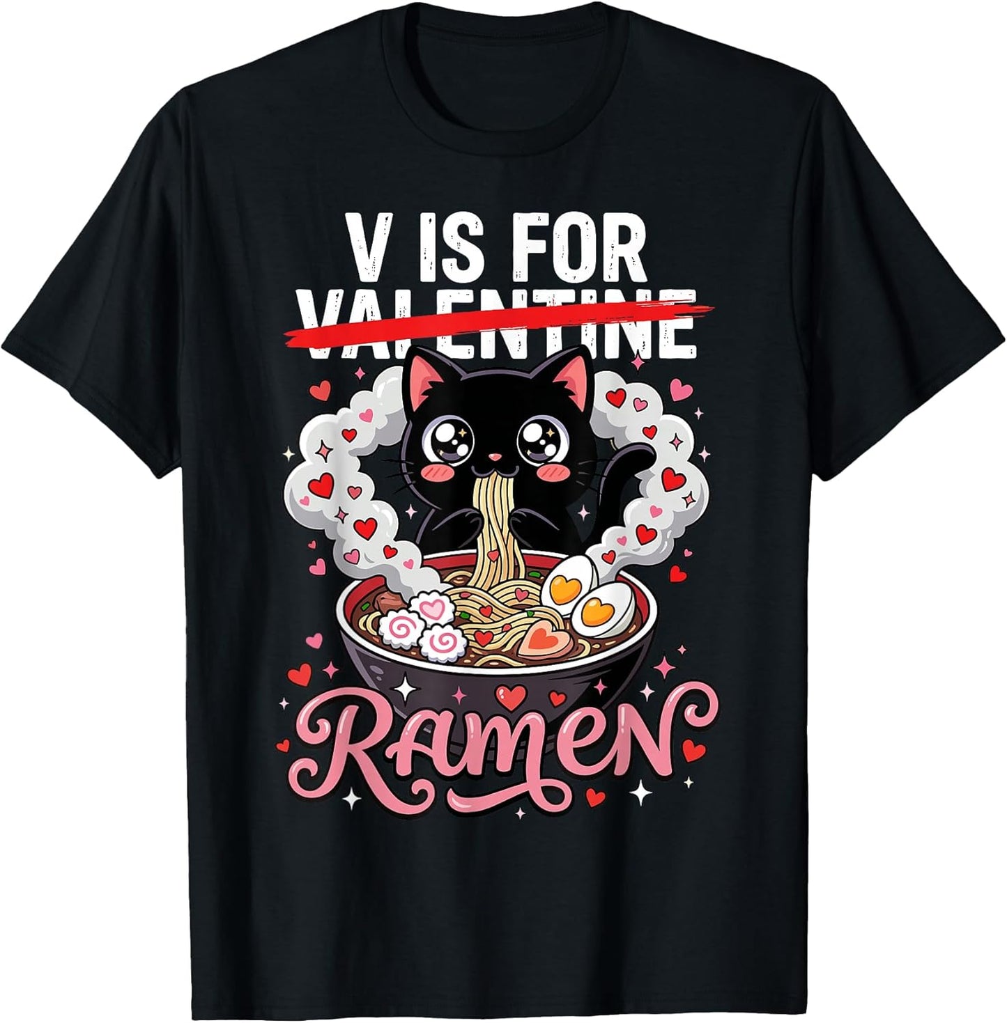 V Is For Ramen Kawaii Cat Anime Apparel