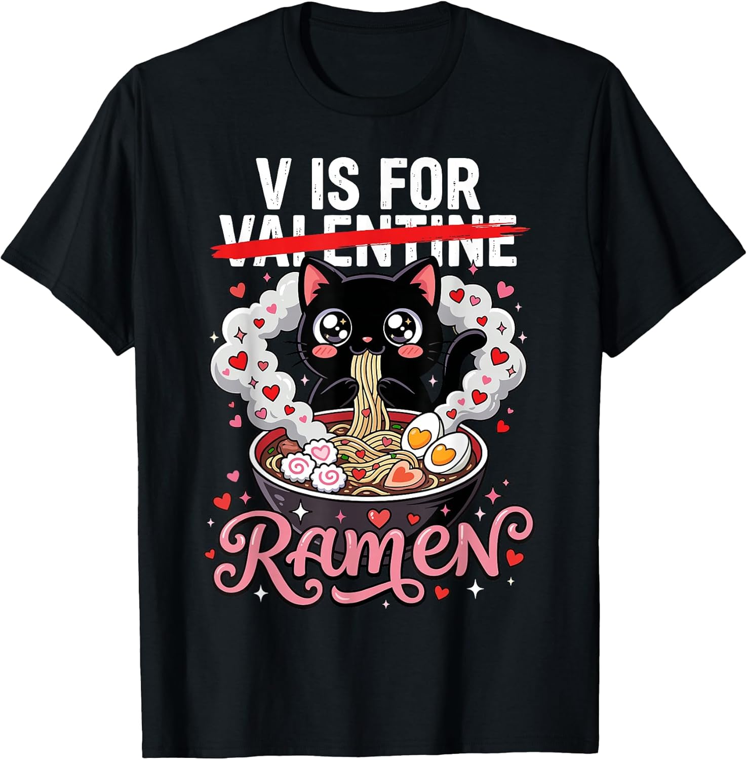 V Is For Ramen Kawaii Cat Anime Apparel