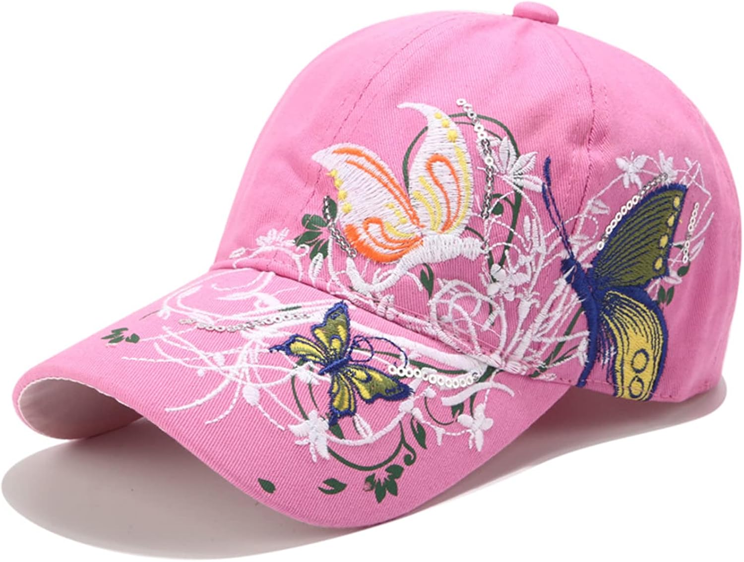 Trucker Hats California H Womens Hat Trendy Creativity Flowers Butterfly Sequins Embroidered Baseball Cap