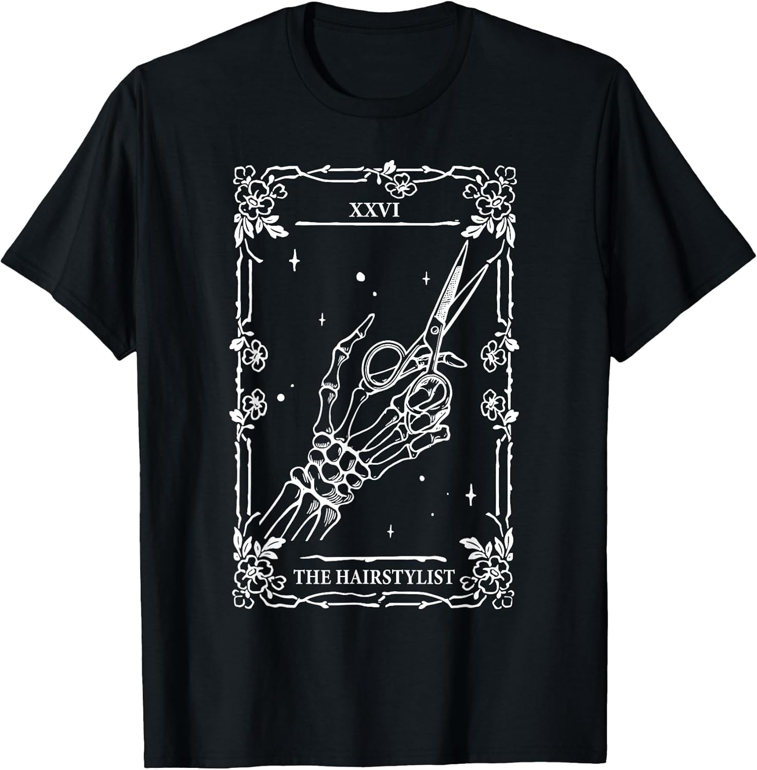 The Hairstylist Tarot Card Skeleton Hand Salon