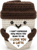 Agantree art Anniversary Women Men Her Him Gifts for Girlfriend Boyfriend for Wife Husband Birthday Coffee Lover Couple Crochet Coffee Mug Decor I Love You Her Mom Fathers Day