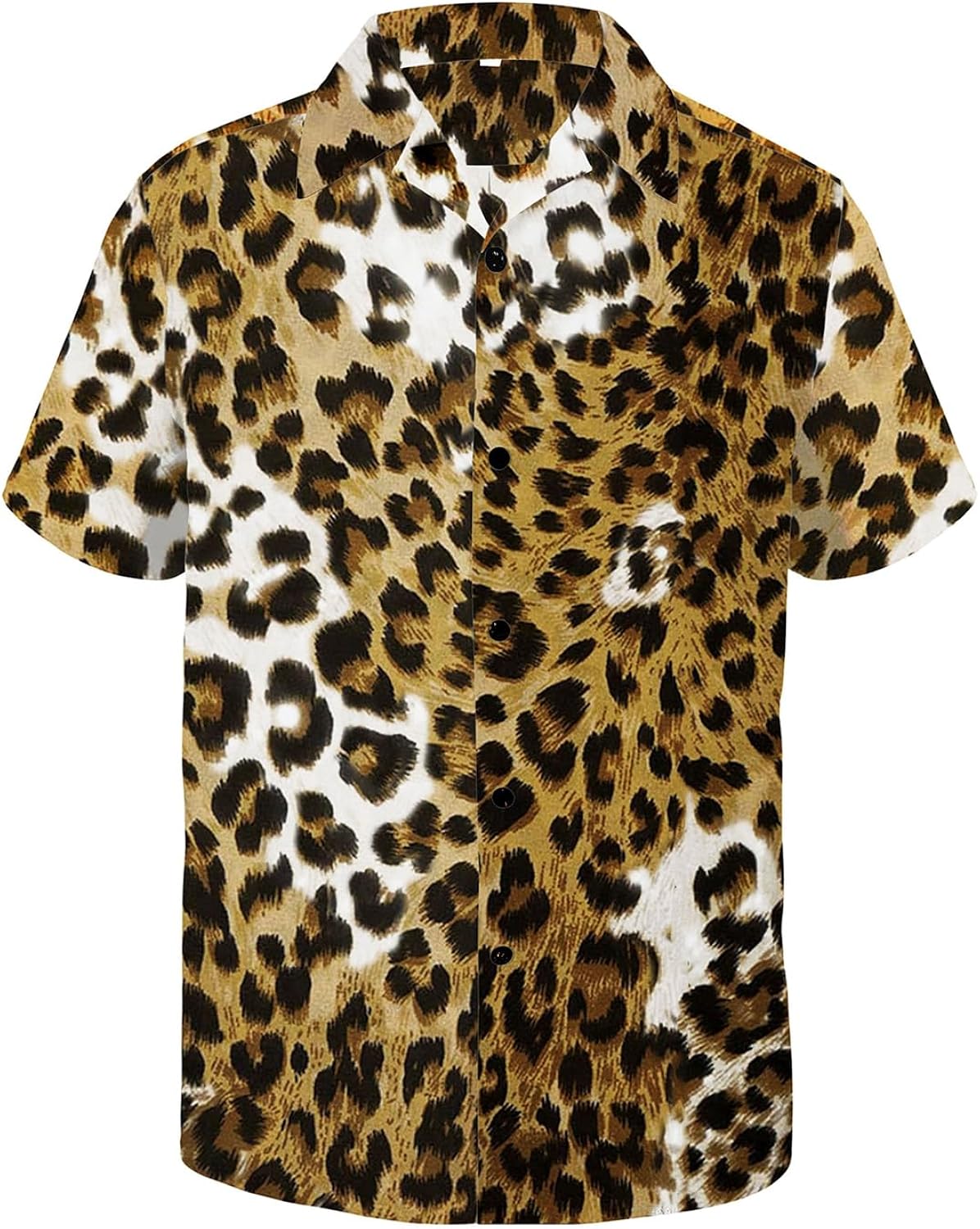 Men's Hawaiian Shirts Short Sleeve Button Down Tropical Novelty Print Beachwear