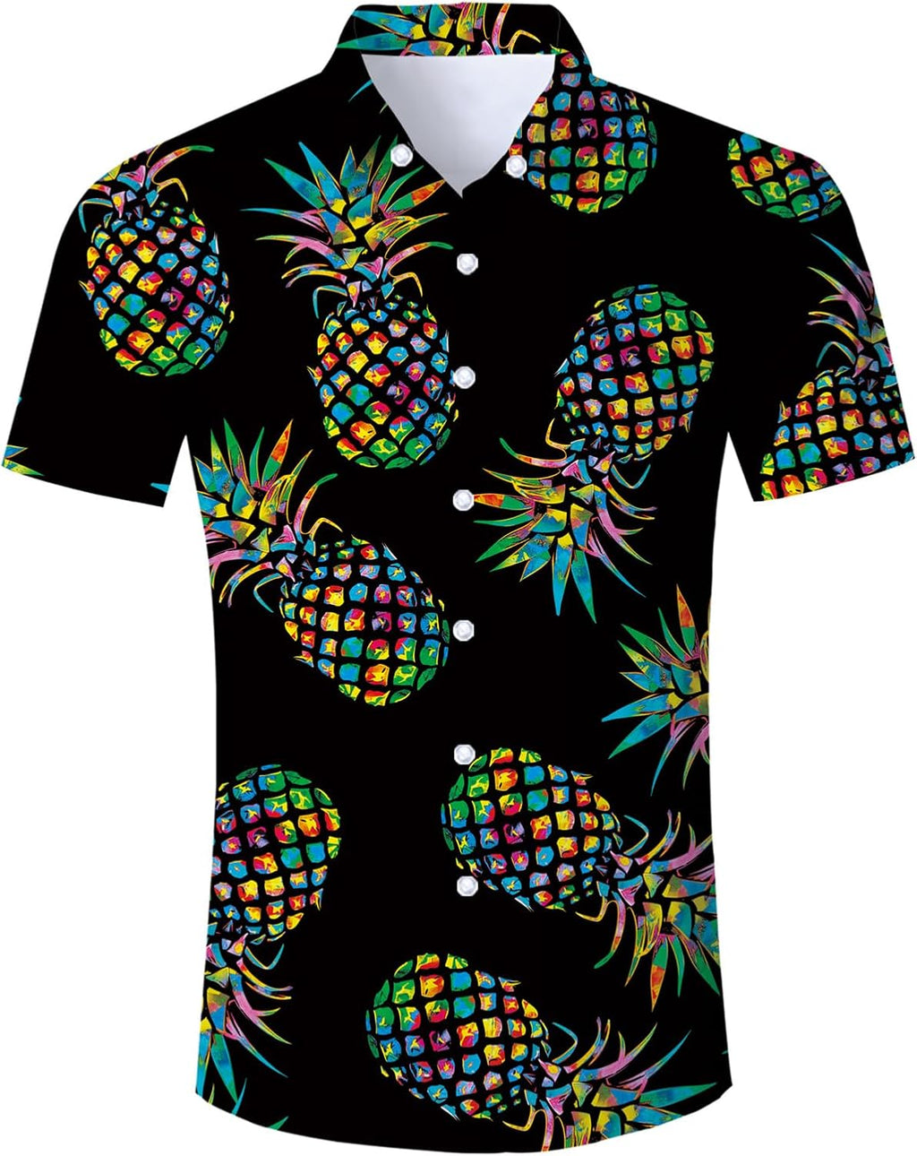 Mens Hawaiian Shirt Casual Button Down Short Sleeve Tropical Beach Dress Shirt for Summer Holiday