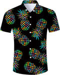 Mens Hawaiian Shirt Casual Button Down Short Sleeve Tropical Beach Dress Shirt for Summer Holiday