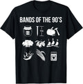 Retro 1990s Bands - Music - 90s Music Lover T-Shirt